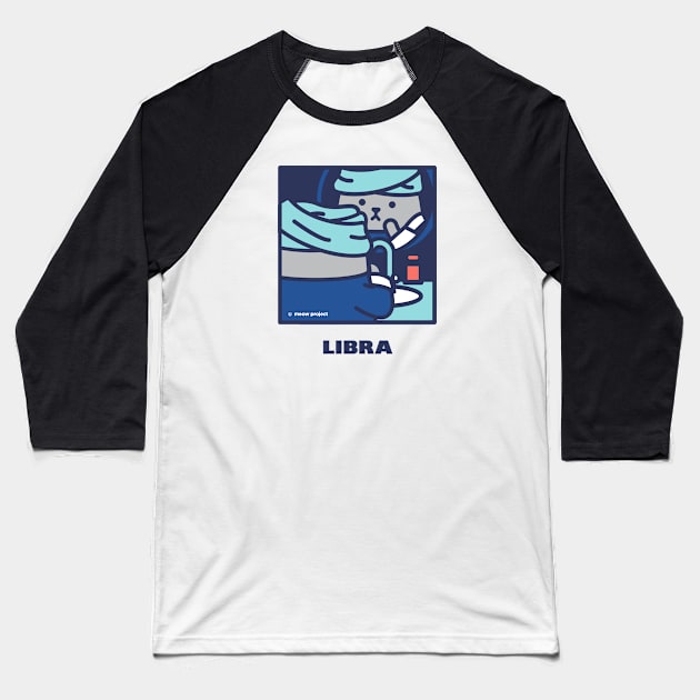 Quarantine Cat Zodiac Signs: Libra cat Baseball T-Shirt by meowproject